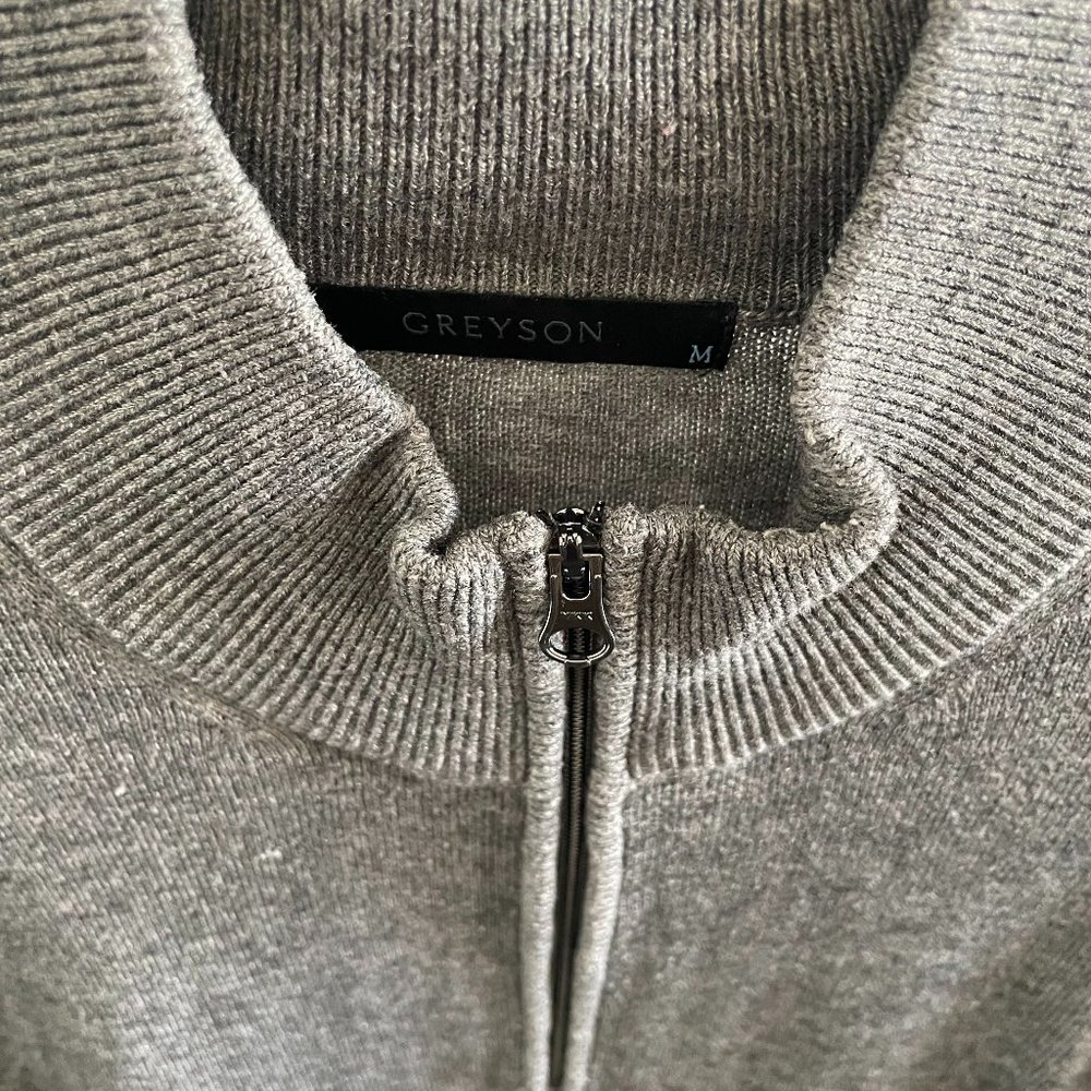 Size M Greyson Grey Wool Quarter Zip